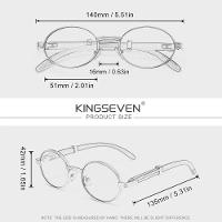 Óculos De Sol Redondo Estilo John Lennon Kingseven 841 Verde - 2