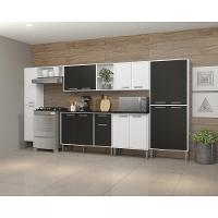 Cozinha Compacta Multimóveis Xangai Blues Fg3161 Com Armário E Balcão Branca/preta - 6