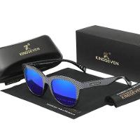 Óculos De Sol Masculino Redondo Quadro Completo Kingseven 788 Azul - 1