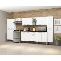 Cozinha Compacta Multimóveis Xangai Blues Fg3155 Com Armário E Balcão Branca - 1
