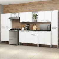 Cozinha Compacta Multimóveis Xangai Blues Fg3155 Com Armário E Balcão Branca - 15