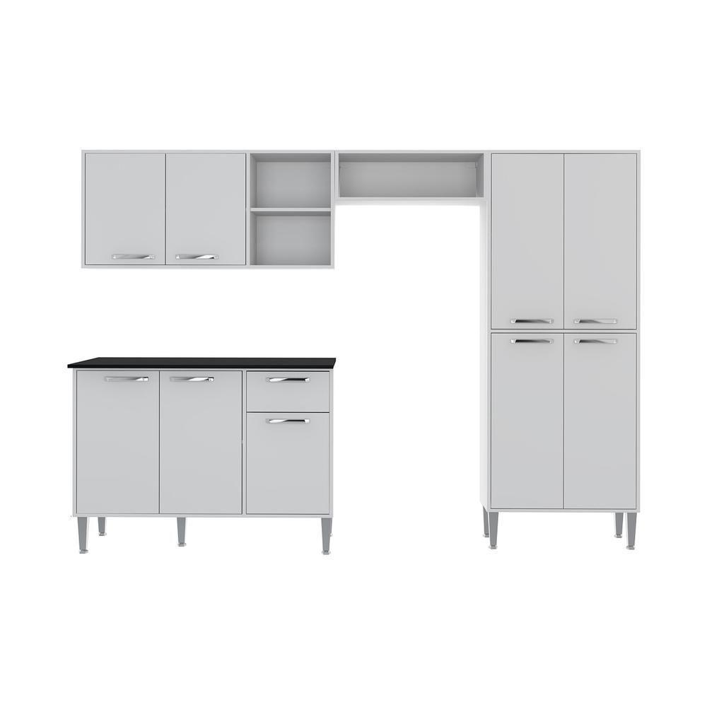 Cozinha Compacta Multimóveis Xangai Plus Fg2840 Multimóveis Branca - 3