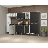 Cozinha Compacta Multimóveis Xangai Classic Com Armário E Balcão Branca/preta - 5