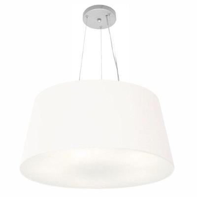 Lustre Pendente Cone Vivare Md-4063 Cúpula Em Tecido 30/60x50cm - Bivolt Branco 127/220v