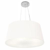 Lustre Pendente Cone Vivare Md-4063 Cúpula Em Tecido 30/60x50cm - Bivolt Branco 127/220v - 1