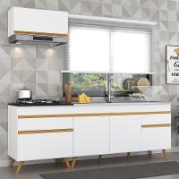 Cozinha Compacta Veneza Gw Mp2074 Com Armário E Balcão Branca - 1