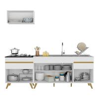 Cozinha Compacta Veneza Gw Mp2074 Com Armário E Balcão Branca - 3
