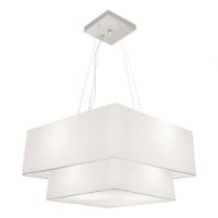 Lustre Pendente Duplo Quadrado Vivare Md-4083 Cúpula Em Tecido 70x50cm - Bivolt Branco 127/220v - 3