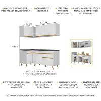 Cozinha Compacta De Canto Veneza Gw Mp2057 Com Armário E Balcão Branca - 2