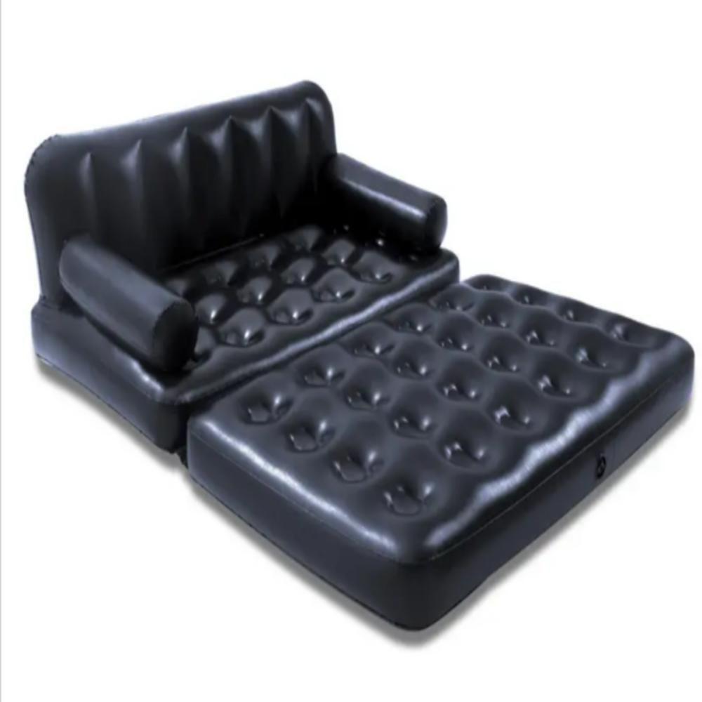 Sofá-cama Inflável Casal 5 Em 1 Multifuncional – Poltrona, Chaise E Cama Reclinável Até 300kg - 1
