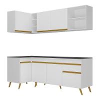 Cozinha Compacta De Canto Veneza Gw Mp2058 Com Armário E Balcão Branca - 3