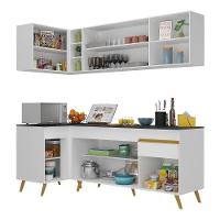 Cozinha Compacta De Canto Veneza Gw Mp2058 Com Armário E Balcão Branca - 5