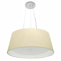 Lustre Pendente Cone Vivare Md-4015 Cúpula Em Tecido 25x60x50cm - Bivolt Algodão-crú-branco 127/220v - 1