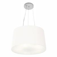 Lustre Pendente Cone Md-4153 Cúpula Em Tecido 30/45x40cm Branco - Bivolt - 1