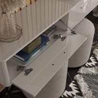 Rack Bancada Suspensa Para Tv De Até 75 3 Portas Bela 2.2 Off White - 3