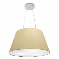 Lustre Pendente Cone Vivare Md-4141 Cúpula Em Tecido 30/50x35cm - Bivolt Algodão-crú 127/220v - 1