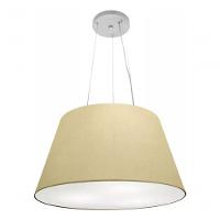 Lustre Pendente Cone Vivare Md-4141 Cúpula Em Tecido 30/50x35cm - Bivolt Algodão-crú 127/220v - 3