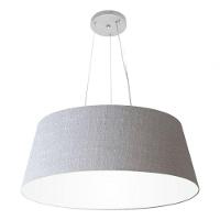 Lustre Pendente Cone Vivare Md-4072 Cúpula Em Tecido 30/80x65cm - Bivolt Rustico-cinza 127/220v - 3