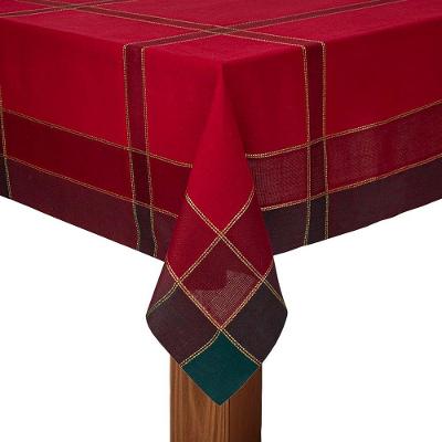 Toalha De Mesa Copa E Cia Unité Xadrez Vermelho Retangular 8 Lugares - 180 X 270 Cm