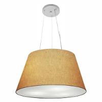 Lustre Pendente Cone Vivare Md-4141 Cúpula Em Tecido 30/50x35cm - Bivolt Palha 127/220v - 1
