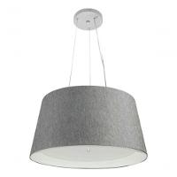 Lustre Pendente Cone Vivare Md-4144 Cúpula Em Tecido 25x50x40cm - Bivolt Branco-rustico-cinza 127/220v - 3