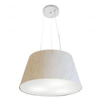 Lustre Pendente Cone Md-4001 Cúpula Em Tecido 21/40x30cm Linho Bege - Bivolt - 3