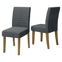 Conjunto Com 2 Cadeiras De Jantar Multimóveis Cr50041 Grafite Grafite - 1