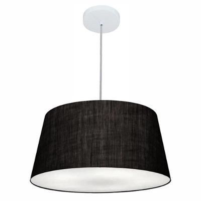 Lustre Pendente Cone Md-4050 Cúpula Em Tecido 21/50x40cm Preto - Bivolt