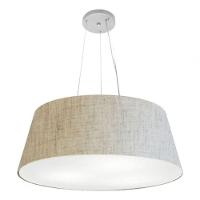 Lustre Pendente Cone Vivare Md-4072 Cúpula Em Tecido 30/80x65cm - Bivolt Rustico-bege 127/220v - 2