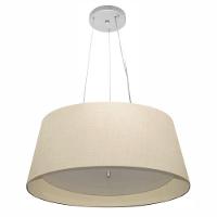 Lustre Pendente Cone Vivare Md-4015 Cúpula Em Tecido 25x60x50cm - Bivolt Algodão-crú 127/220v - 1