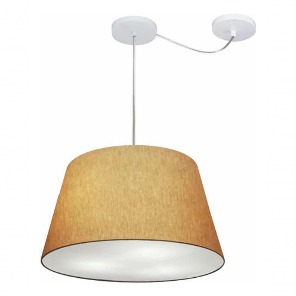 Lustre Pendente Cone Com Desvio Md-4279 Cúpula 21/30x40cm Palha - Bivolt - 3