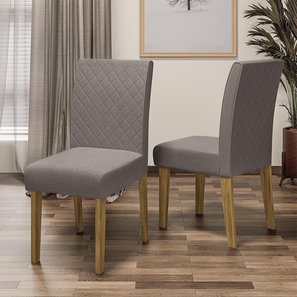 Conjunto Com 2 Cadeiras De Jantar Multimóveis Cr50039 Mascavo Mascavo - 2
