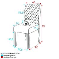 Conjunto Com 2 Cadeiras De Jantar Multimóveis Cr50039 Bege Bege - 3