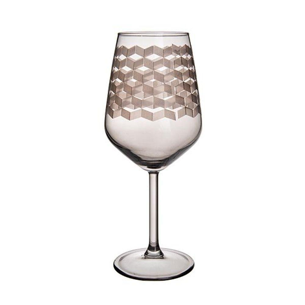 Taça Copa E Cia Geo 490ml Em Vidro Fumê - 1