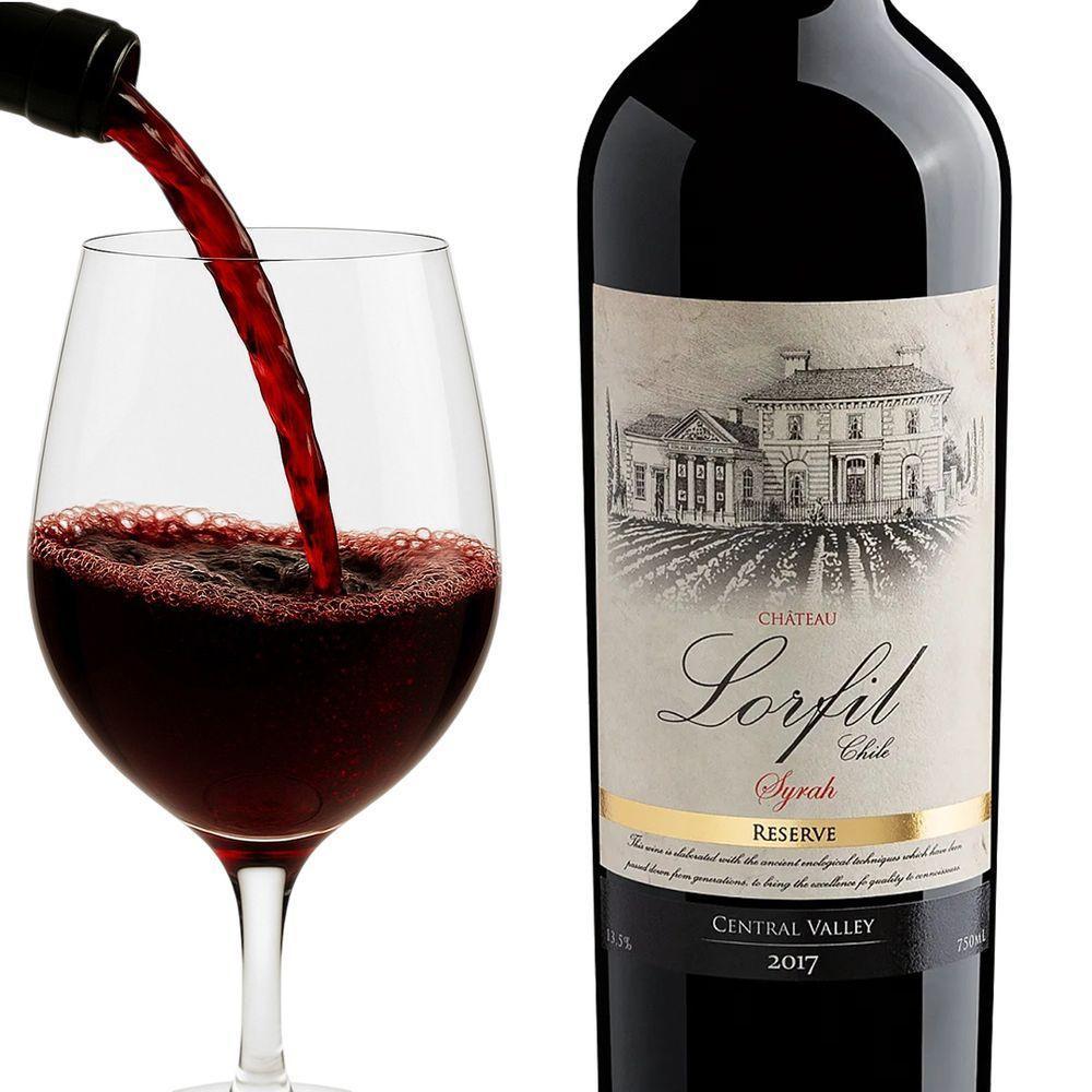Vinho Tinto Chileno Cháteu Lorfil Syrah 2017 Garrafa De Vidro 750ml - 2