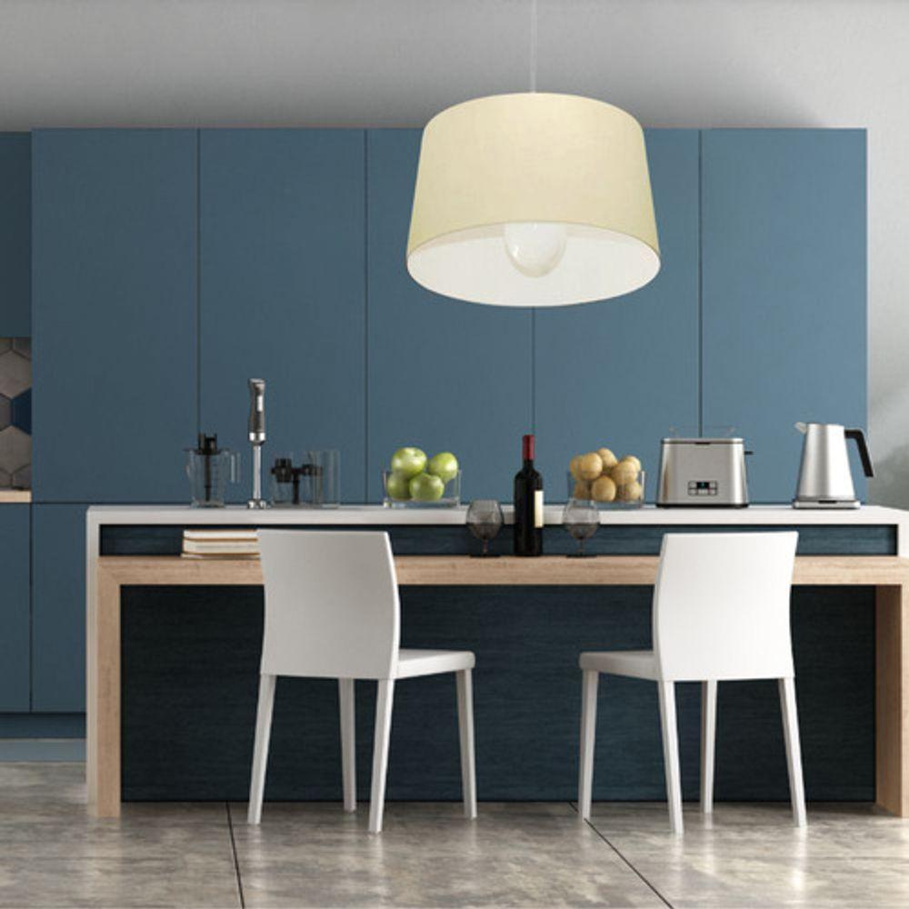 Lustre Pendente Cone Md-4241 Cúpula Em Tecido 30/45x40cm Algodão Crú - Bivolt - 6