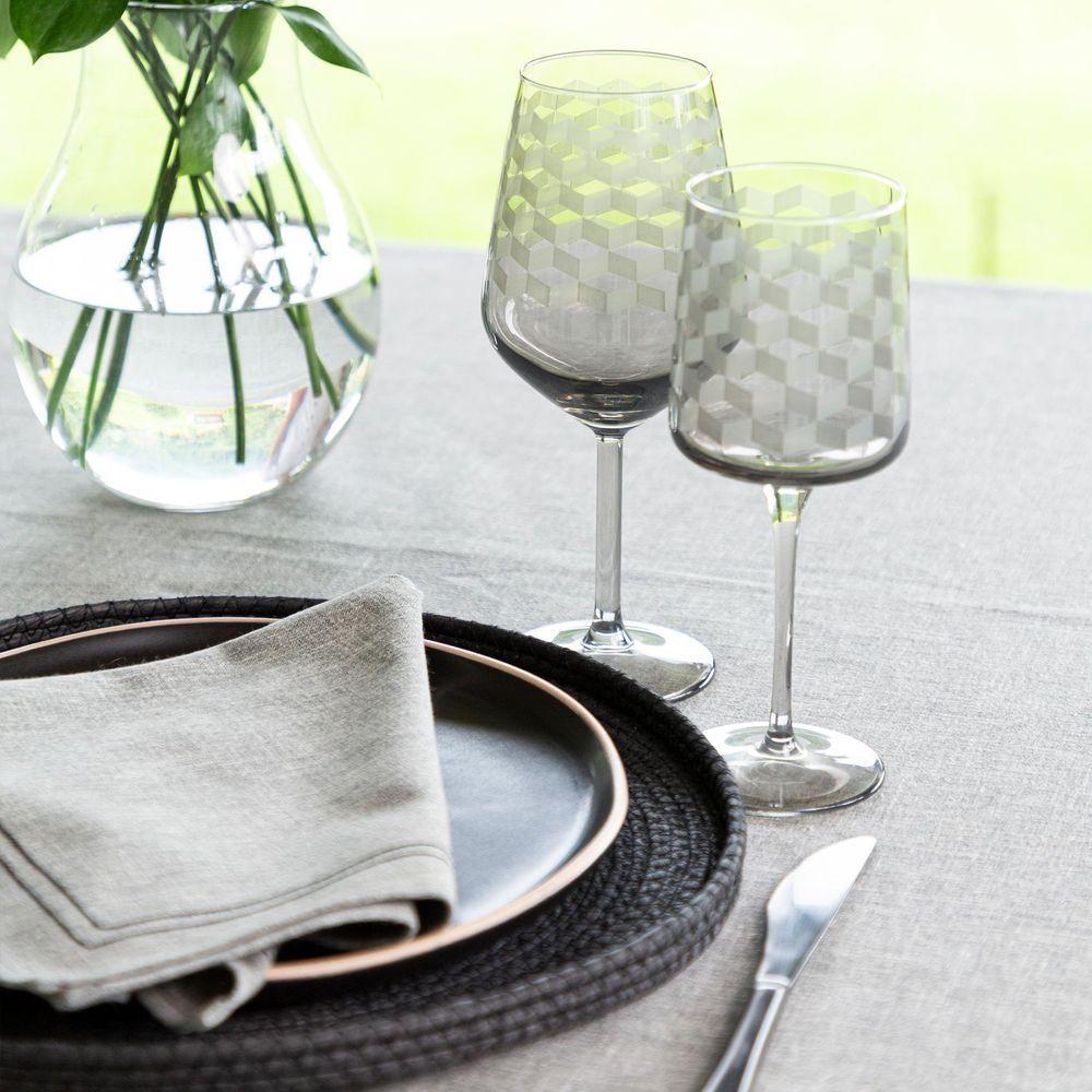 Taça Copa E Cia Geo 320ml Em Vidro Fumê - 4