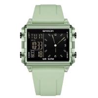 Relógio Analógico Digital 6273 Luminoso À Prova Da Água Sanda Verde - 1