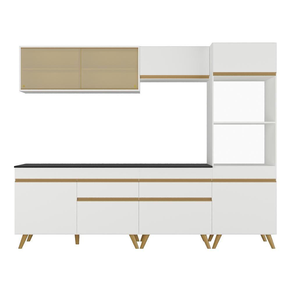 Cozinha Completa Veneza Gw Fg3715 Com Armário E Balcão Branca - 4