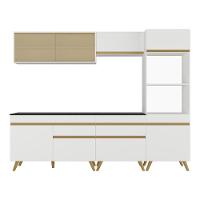 Cozinha Completa Veneza Gw Fg3715 Com Armário E Balcão Branca