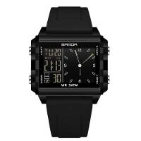 Relógio Analógico Digital 6273 Luminoso À Prova Da Água Sanda Preto - 1