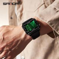 Relógio Analógico Digital 6273 Luminoso À Prova Da Água Sanda Preto - 2