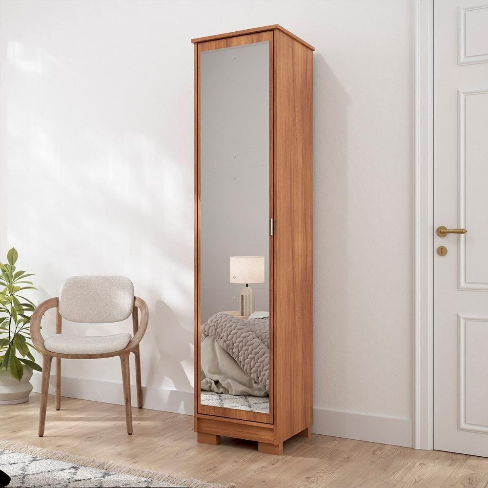 Sapateira Armario Organizador Lia Com Espelho E Prateleira Cinamomo - 2