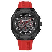 Relógio Para Homens Esportivo Multifuncional De Quartzo À Prova Da Água Vermelho - 1