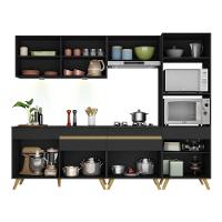 Cozinha Completa Veneza Up Fg2035 Com Leds Armário E Balcão Preta - 5