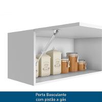 Cozinha Modulada Unna 10 Peças Torre Quente 2 Fornos E Balcão 120cm Branco Com Tampo Mdp - Poliman Móveis Branco - 5