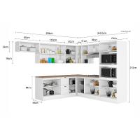 Cozinha Modulada Unna 10 Peças Torre Quente 2 Fornos E Balcão 120cm Branco Com Tampo Mdp - Poliman Móveis Branco - 6