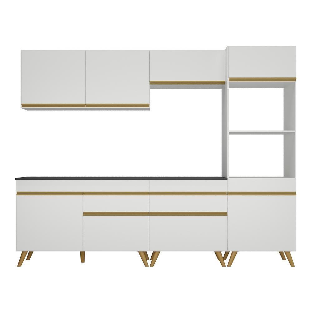 Cozinha Completa Veneza Gw Fg3713 Com Armário E Balcão Branca - 6