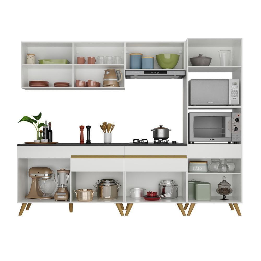 Cozinha Completa Veneza Gw Fg3713 Com Armário E Balcão Branca - 7