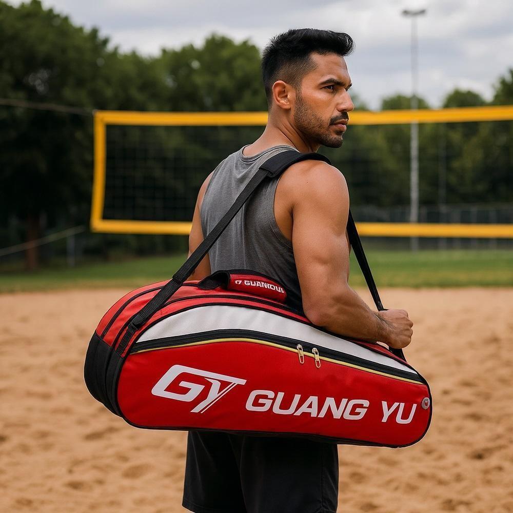 Raqueteira Mochila Tênis Esportiva Multiuso Bolsa Dupla Raquete Beach Badminton Bolsos Alça - 2